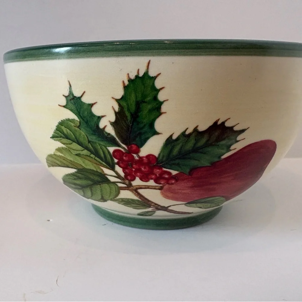 Villeroy & Boch French Noel Salad Rice Bowl Christmas Holiday 5 3/4” Fruit Nice